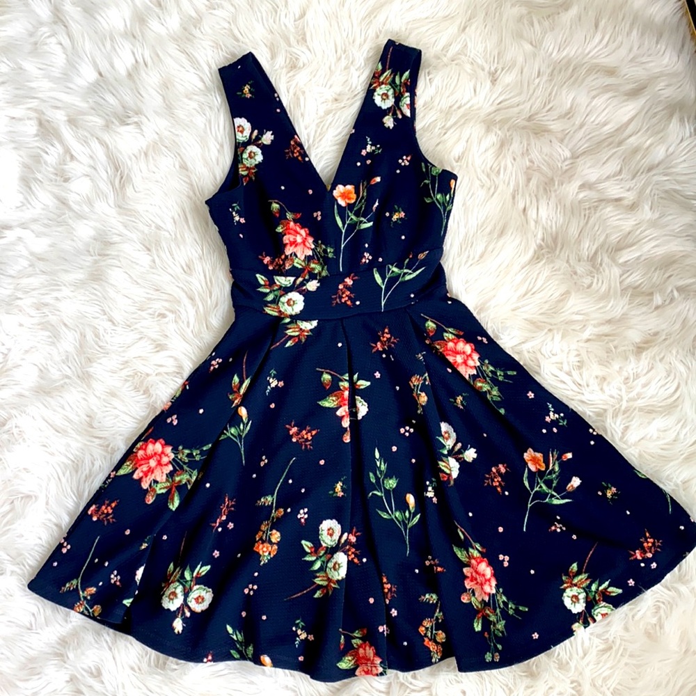 Floral shirt dress